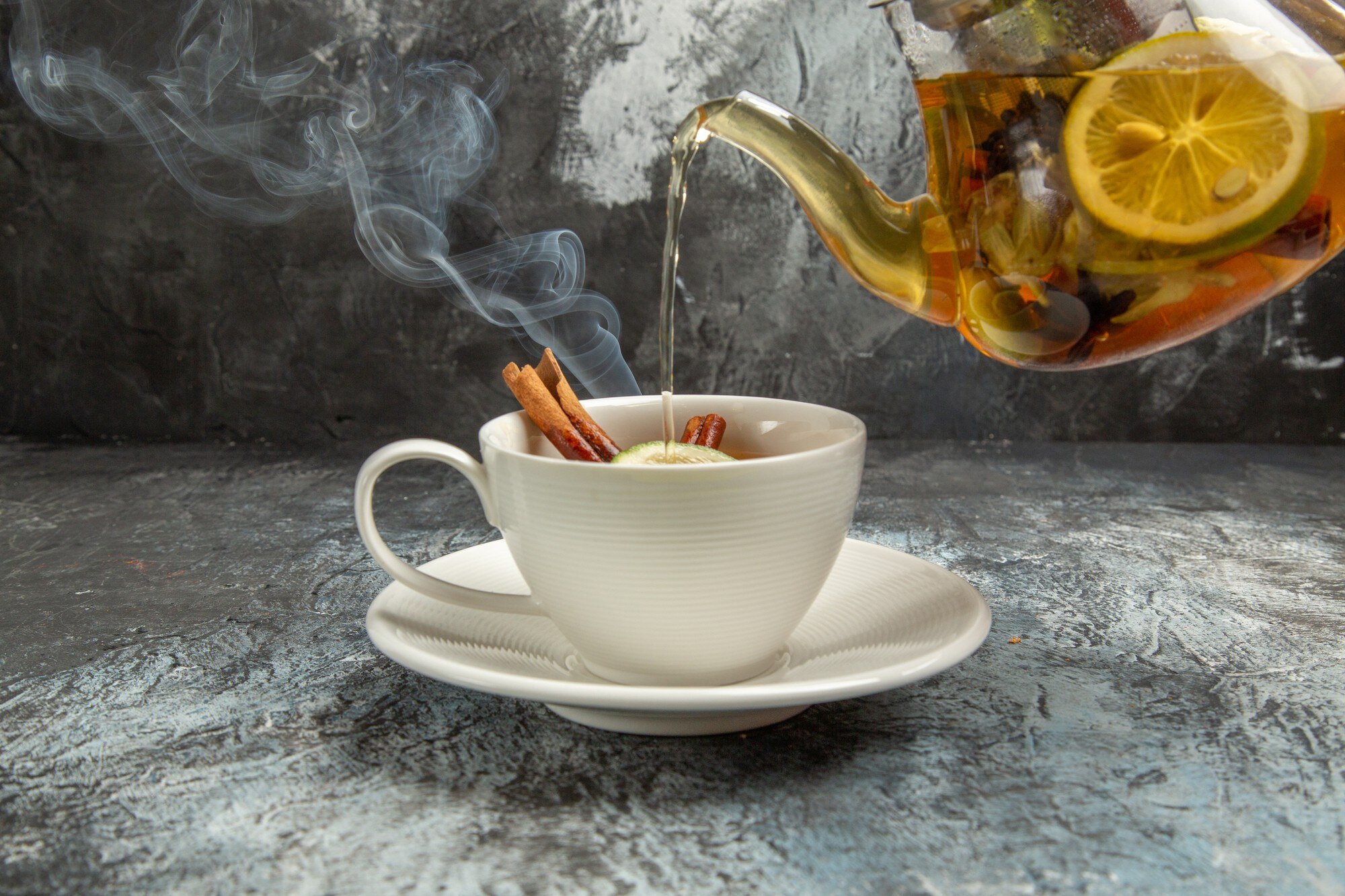Taza de té caliente